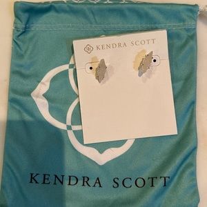 Kendra Scott Gold Iridescent Drusy Stud Earrings